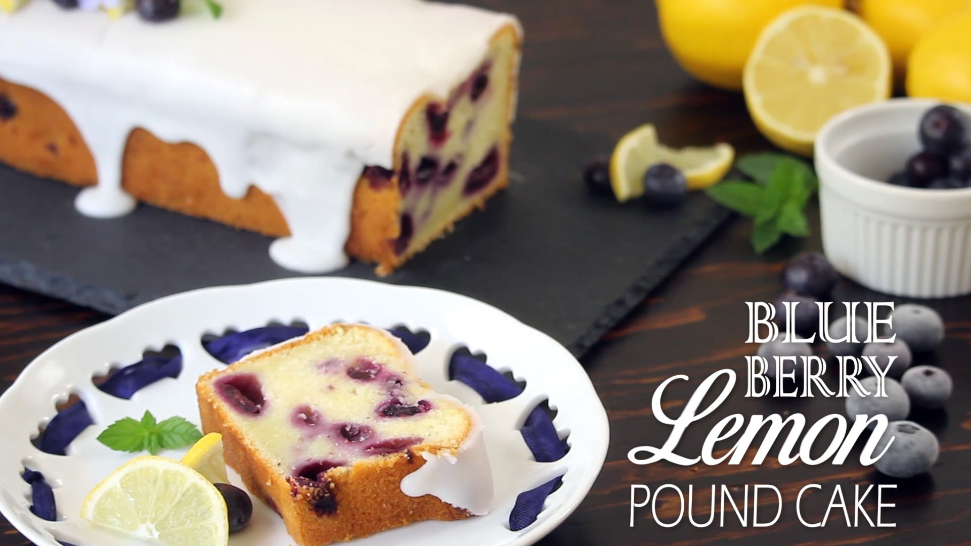 BLUEBERRY LEMON POUND CAKE