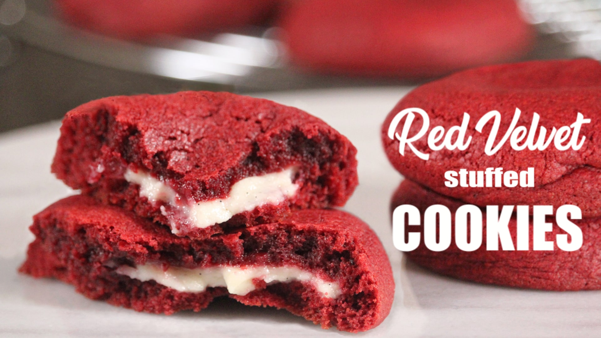 RED VELVET STUFFED COOKIES