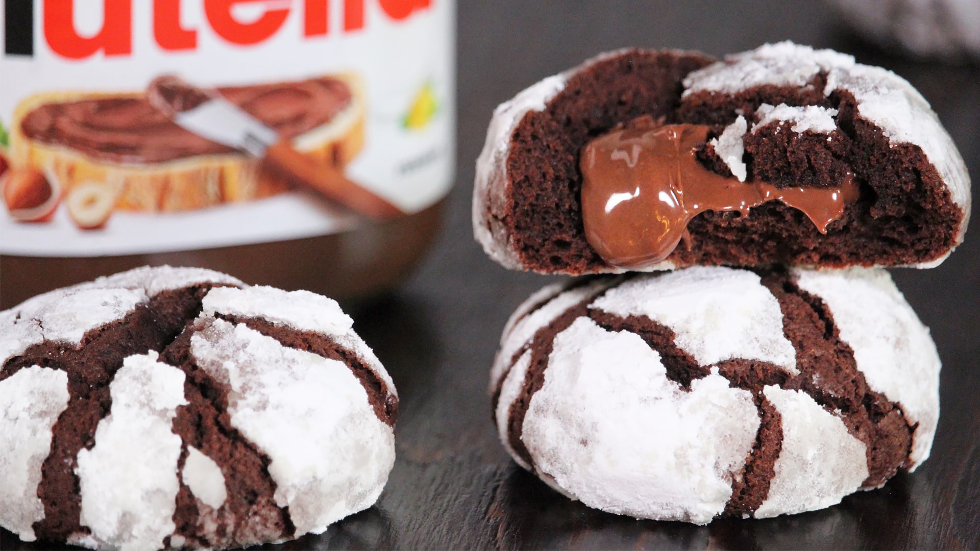 NUTELLA CRINKLE COOKIES