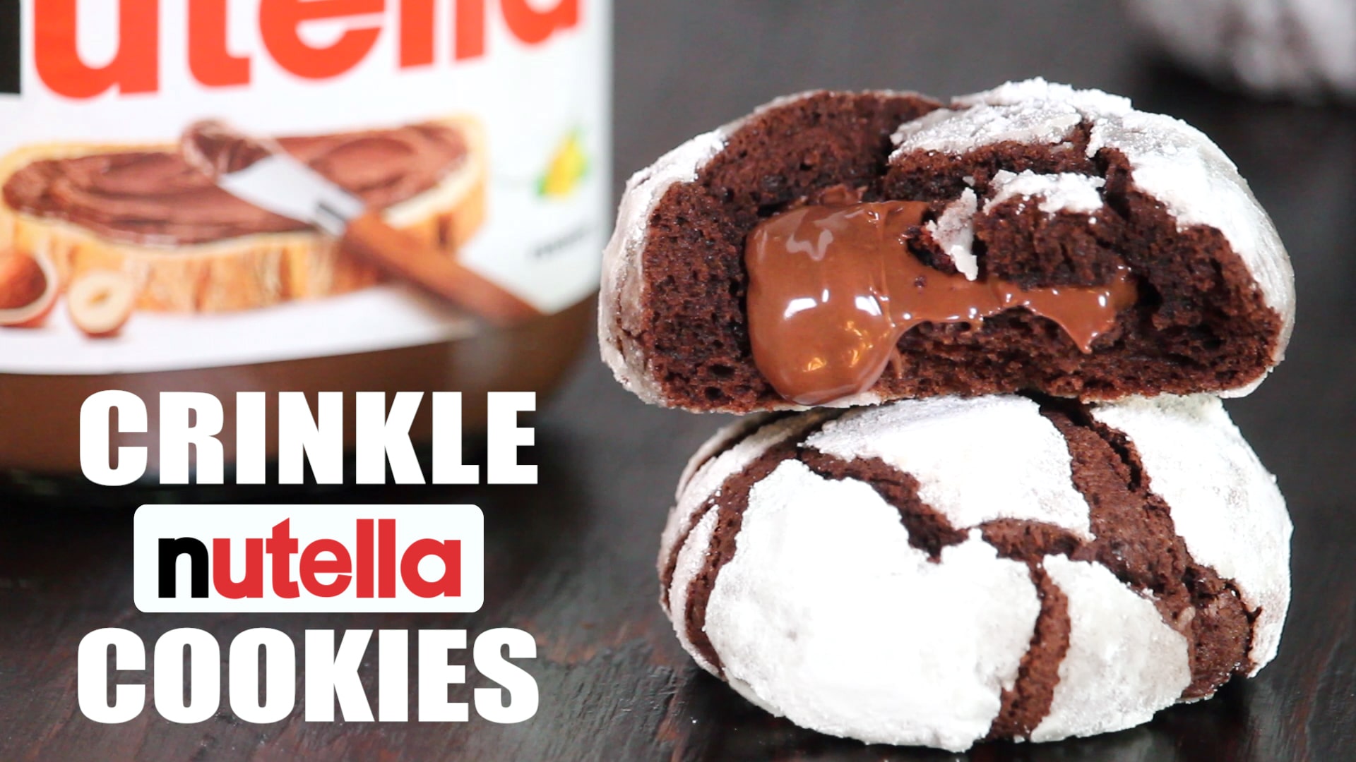 NUTELLA CRINKLE COOKIES