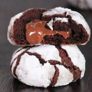 NUTELLA CRINKLE COOKIES