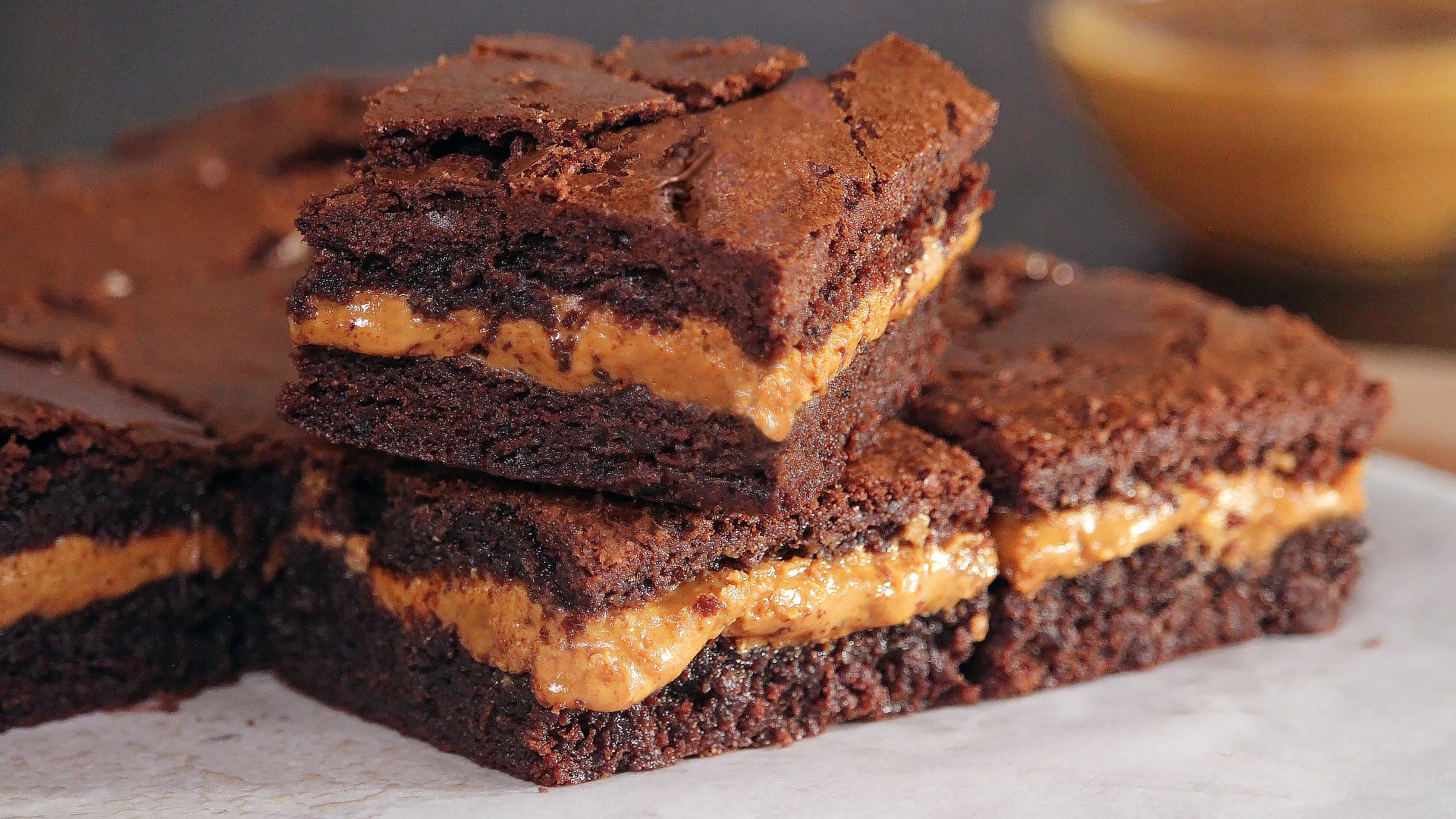 PEANUT BUTTER BROWNIES