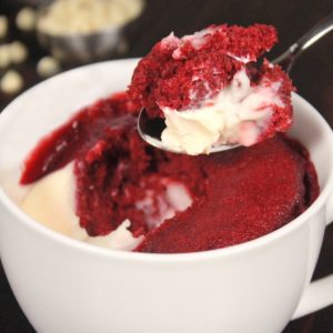 red velvet mug cake