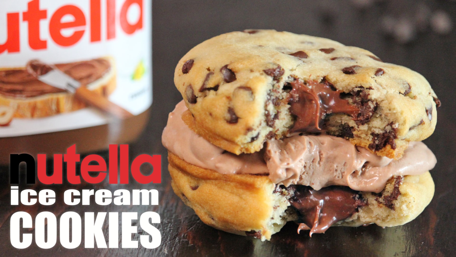 Nutella Ice Cream Cookie Sandwich