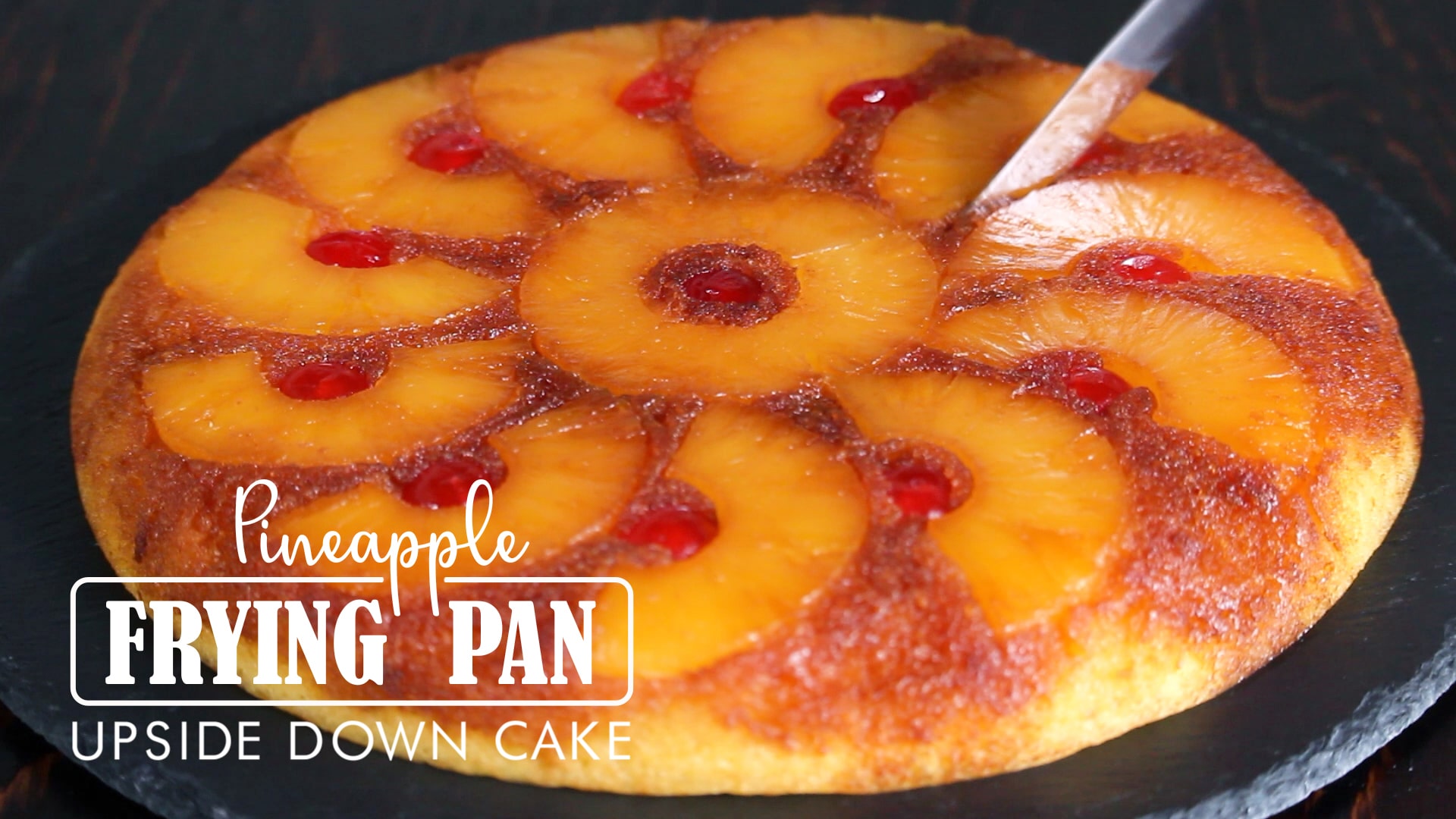 PINEAPPLE UPSIDE DOWN CAKE - NO OVEN!