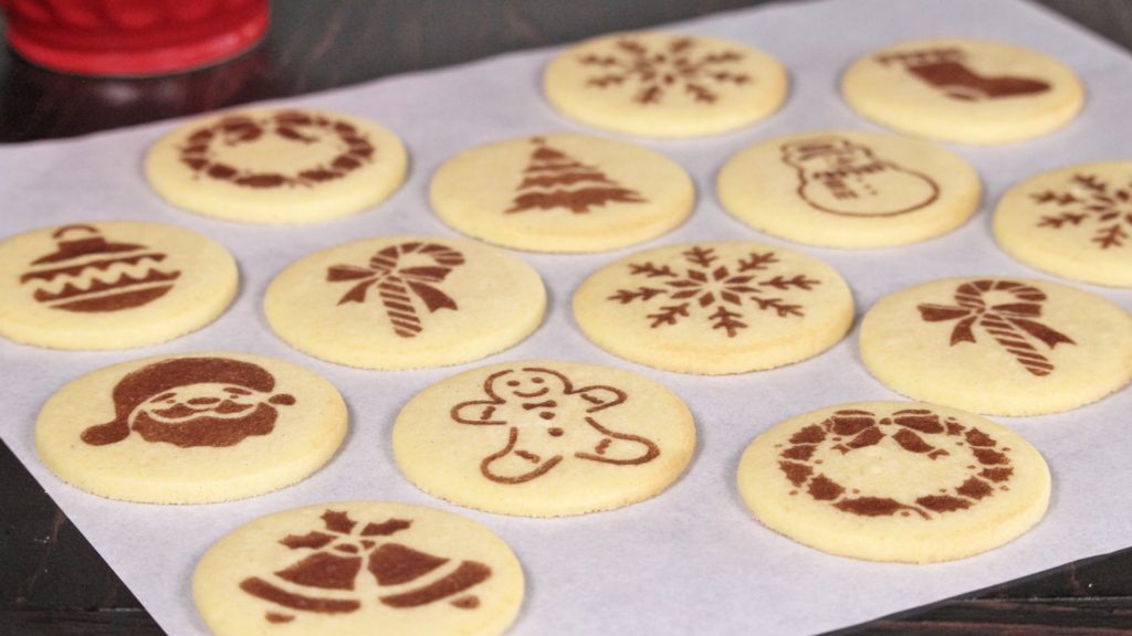 stencil christmas cookies