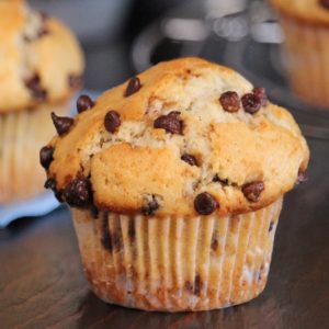 eggless choco chip muffins