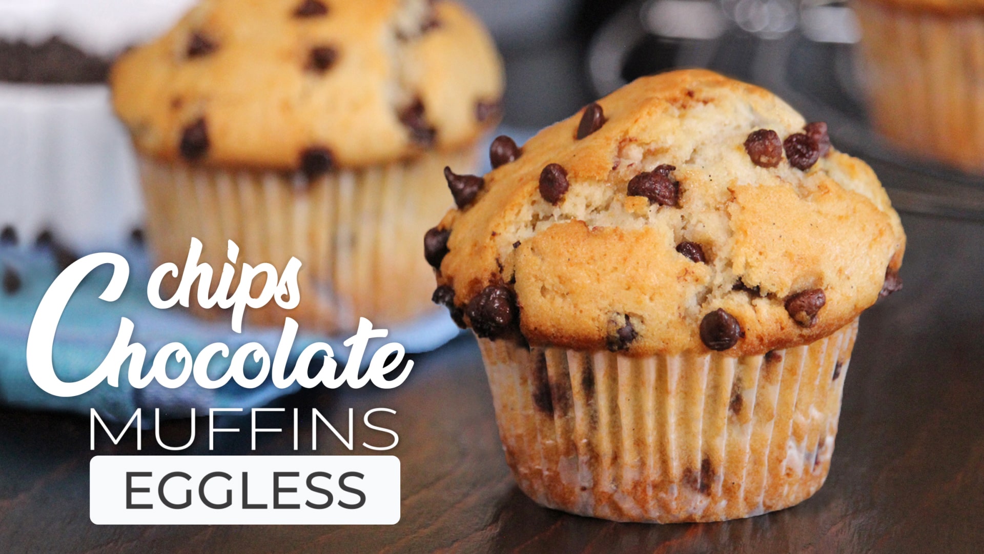 eggless choco chip muffins