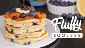 eggless blueberry pancakes