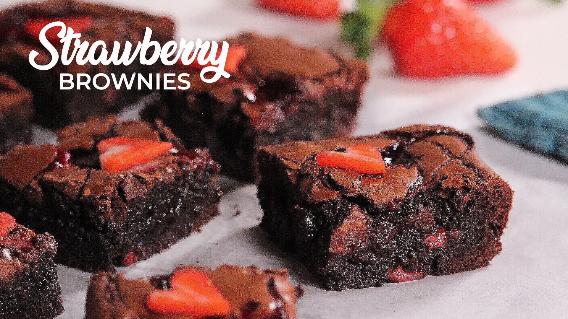 strawberry brownies