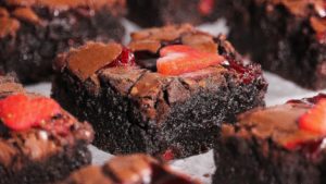 strawberry brownies