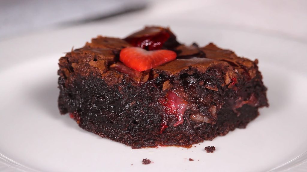 strawberry brownies