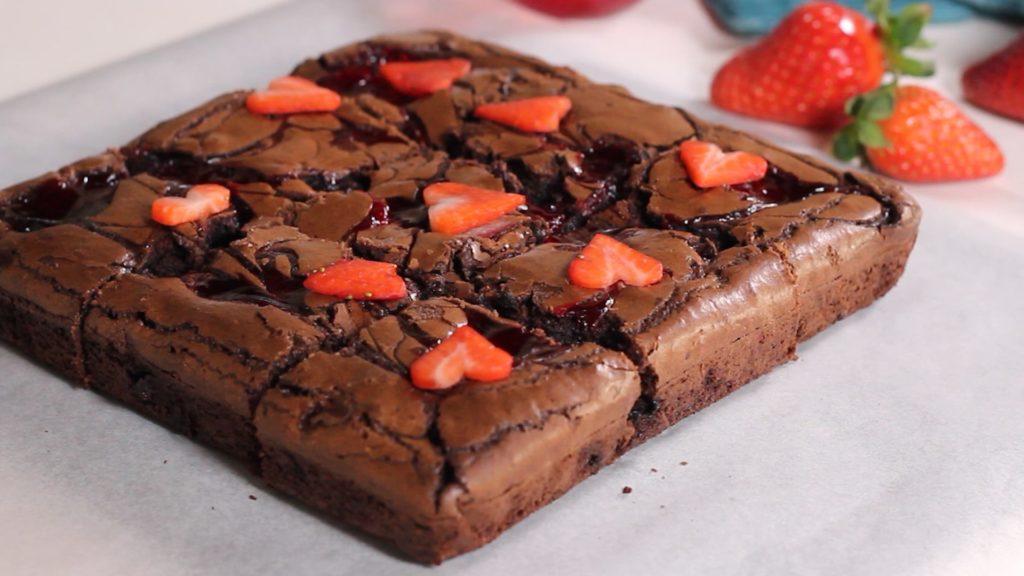 strawberry brownies